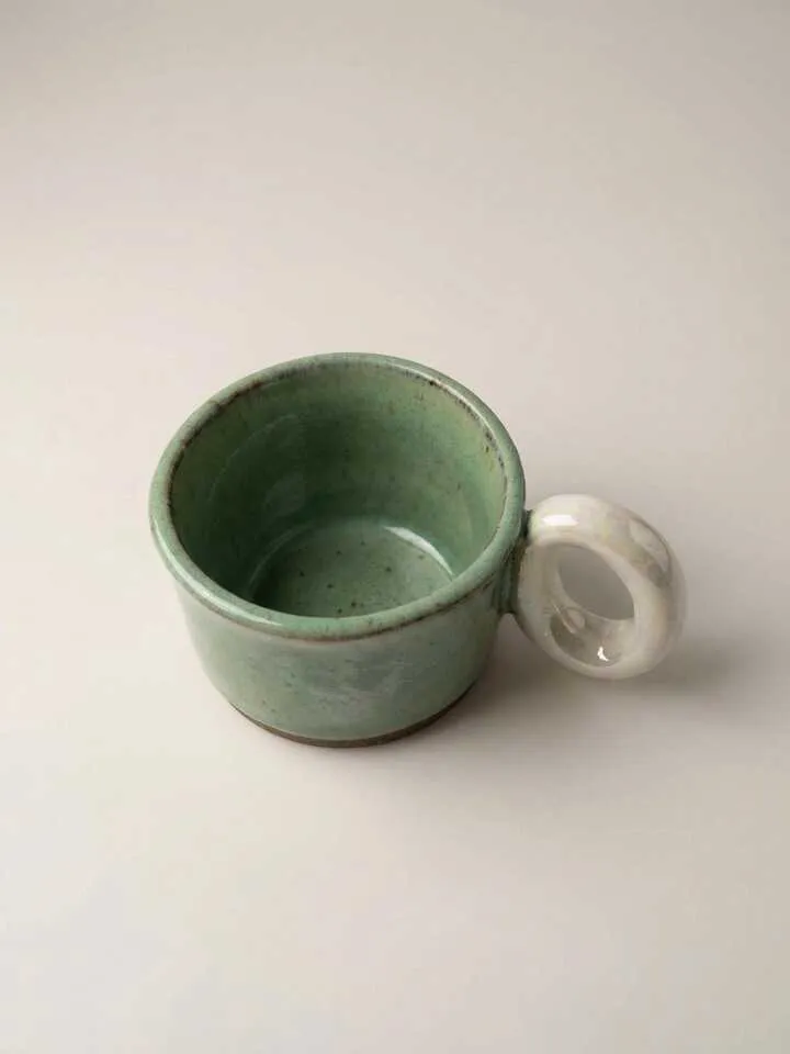 Moss Green Espresso Cup - detail view