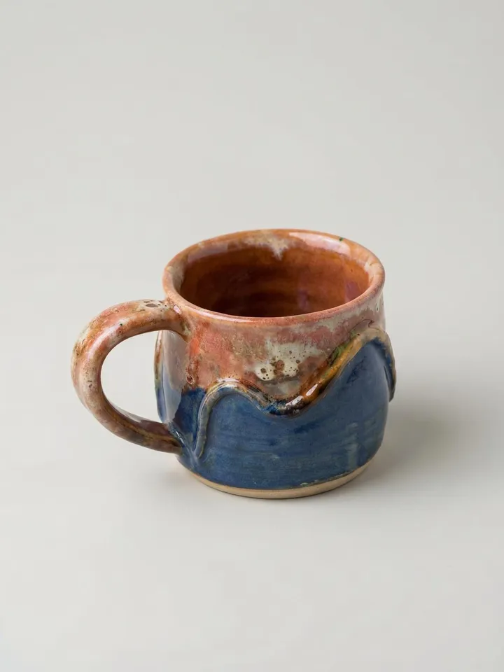Wave Tropical Glaze Mug - detail view