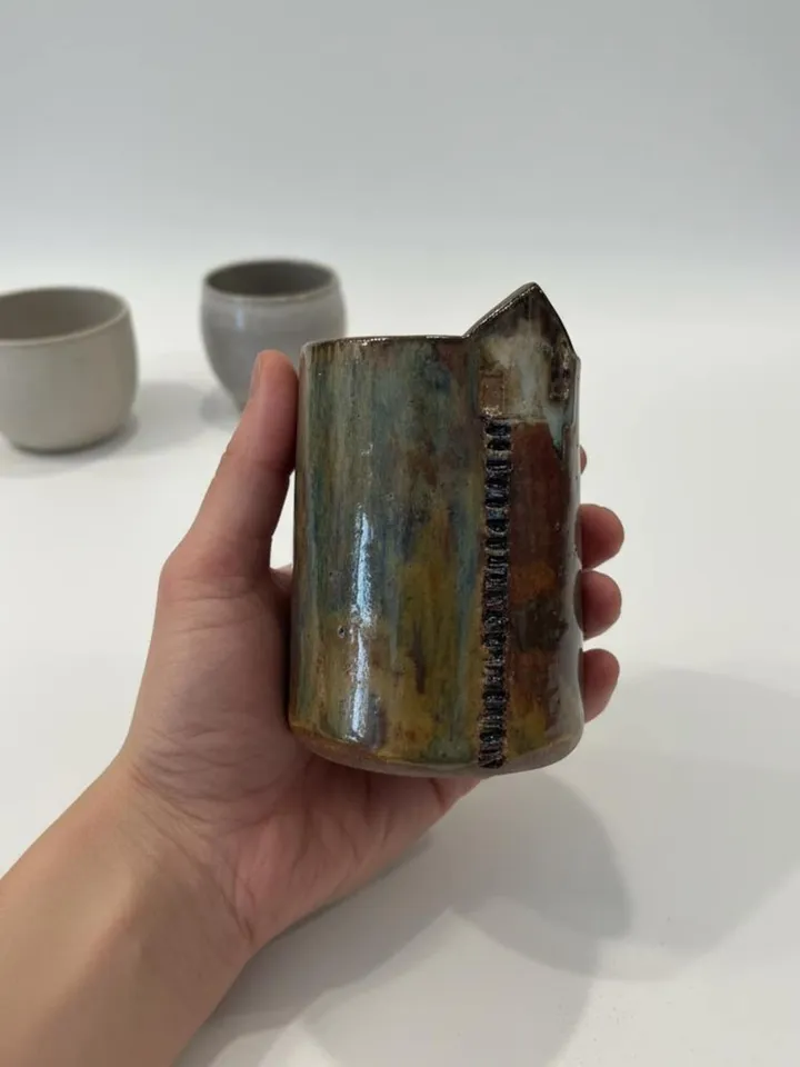 Ladder Design Vase - top view